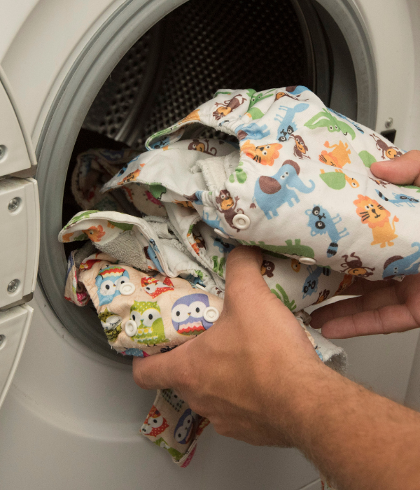 Washing cloth diapers discount in front loader